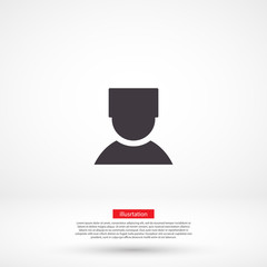 Human vector icon , lorem ipsum Flat design