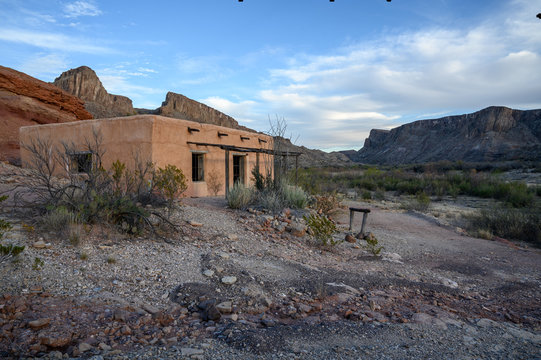 Adobe building in the desert southwest