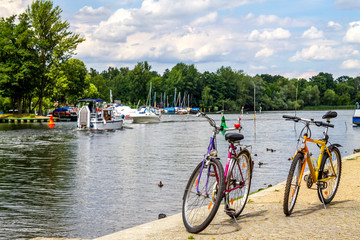 Radtour in Caputh, Havel, Brandenburg, Deutschland 