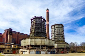 Fototapeta na wymiar Kraftwerk, Plessa, Brandenburg, Deutschland