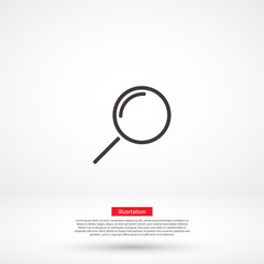 Loupe vector icon , lorem ipsum Flat design