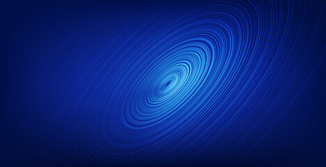 Circle Blue Digital Sound Wave,technology and earthquake wave concept,design for music industry,Vector,Illustration.