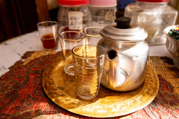 Traditional tea in Marrakesh City in Morocco
