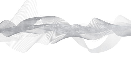 Soft gray Sound Wave background,Earthquake wave diagram concept; design for education and science; Vector Illustration.