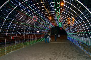 Beautiful glowing tunnel