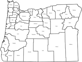 map of Oregon