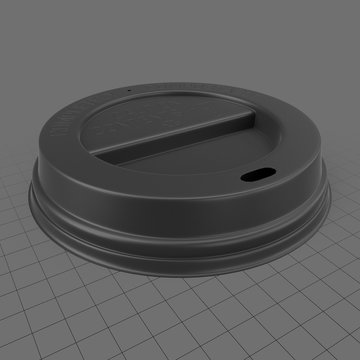 Plastic coffee cup lid
