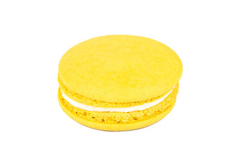 Lemon macaroon isolated