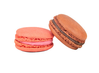 Pink and brown macaroon