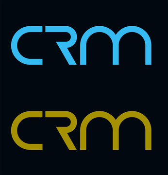 Dise&ntilde;o logotipo vectorial letras CRM