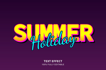 Naklejka na ściany i meble Summer holiday text effect, editable text
