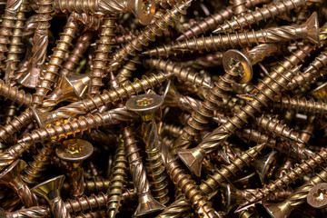 Hardened wood screws used in carpentry and handicrafts for industrial and household.