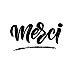 Obraz premium Thank You hand lettering in italian language. Motivational phrase. Vector