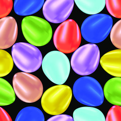 Happy easter concept. Vector seamless pattern of a color eggs. Easter egg hunt.