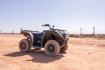 Dirt bike in desert