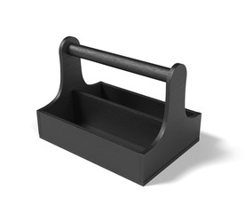 Blank Best Wood Table Caddy  For Branding And Mock up. 3d render illustration.