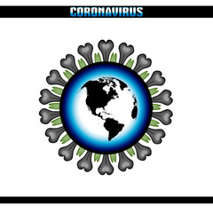 Coronavirus. Respiratory virus. Vector illustration.