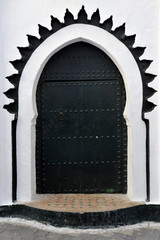 Africa - Morocco - arabic black and white door 