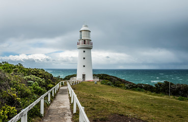 Fototapeta na wymiar Cape Otway Lightstation on Great Ocean Road in Australia