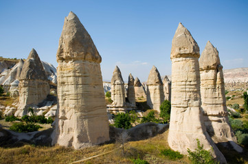 Obraz premium Cappadocia landscape, Goreme village, Turkey