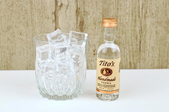 Bottle of Tito's Vodka