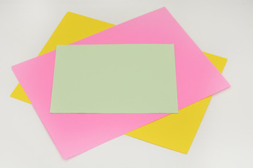  Colored set of sheets isolated on a white background for your design.