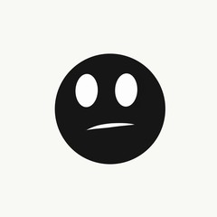 Confused face expression vector art