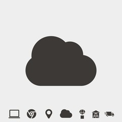 cloud technology vector icon clear cloud for weather  with free vector icons