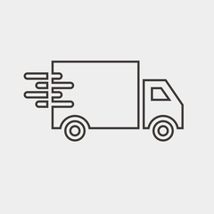 delivery truck line icon free online shipping 