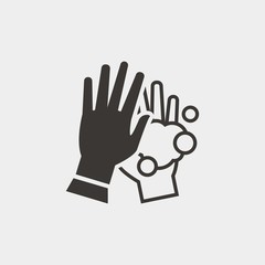 Obraz premium washing hands with soap hygiene vector icon healthy lifestyle