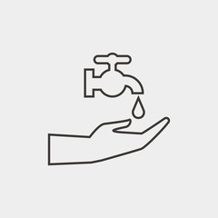 washing hands line icon hygiene