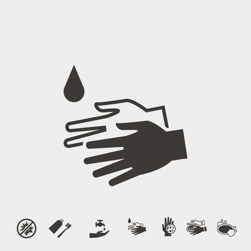 washing hands vector icon hygiene tap water with free bonus icons