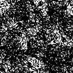 Black and white grunge texture. Abstract seamless background. Monochrome ink stain pattern