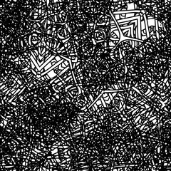 Black and white grunge texture. Abstract seamless background. Monochrome ink stain pattern