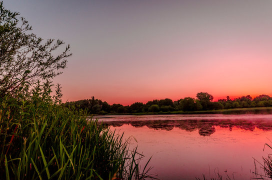 Dortmund Lanstrop am See bei Sonnenaufgang