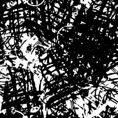 Black and white grunge texture. Abstract seamless background. Monochrome ink stain pattern