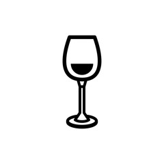 wine glass icon vector