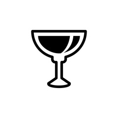 wine glass icon vector