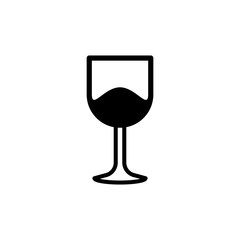 wine glass icon vector