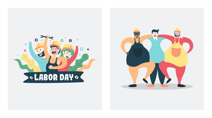 Happy labor day illustration vector