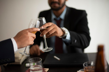 Corporate parties are going on with hard drinks, tea and wine . Indian corporate lifestyle