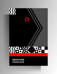 Cover for a book, magazine, booklet, catalog. Geometric minimalistic design. A4 format template. Vector 10 EPS.