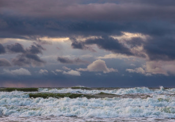 Stormy Baltic sea