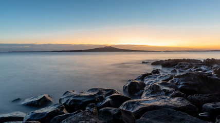 sunrise over volcano