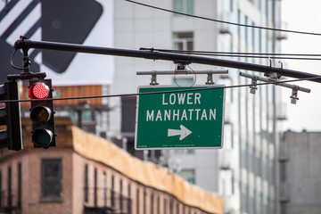 street sign in New York City - Lower Manhattan 