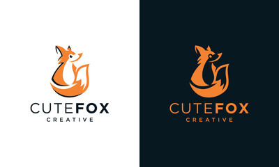 Unique fox logo illustration
