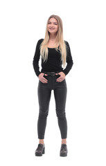 in full growth. portrait of stylish young woman