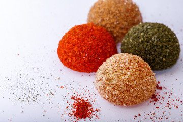 homemade sugar candies isolated on white background