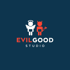 Evil Good logo concept design - Vector.