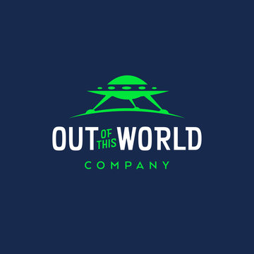 Flying Saucer logo concept design - Vector.
